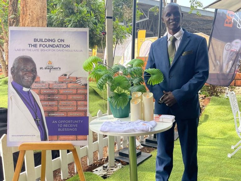 Pastor james of St Stephens kawongo at the ASK show Nairobi